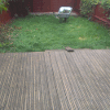 Decking before being cleaned and treated