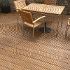 Decking following clearance, cleaning and treatment.