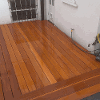 Finished decking and matching seating area