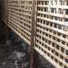 Fencing panels being installed